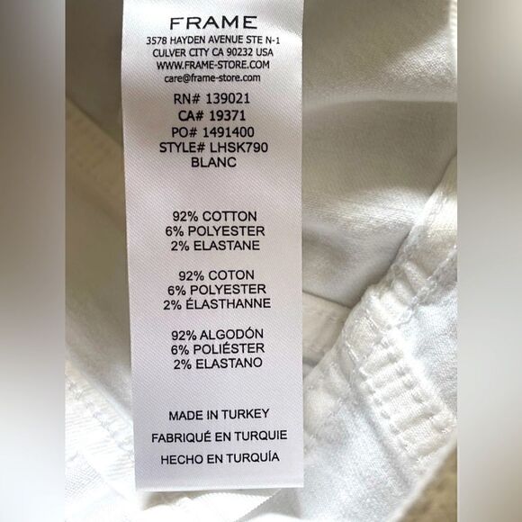 FRAME Le High Skinny Jeans in White 32 NWT - Picture 11 of 11